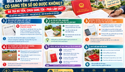 MUA BÁN ĐẤT BẰNG GIẤY VIẾT TAY CÓ SANG TÊN SỔ ĐỎ ĐƯỢC KHÔNG?